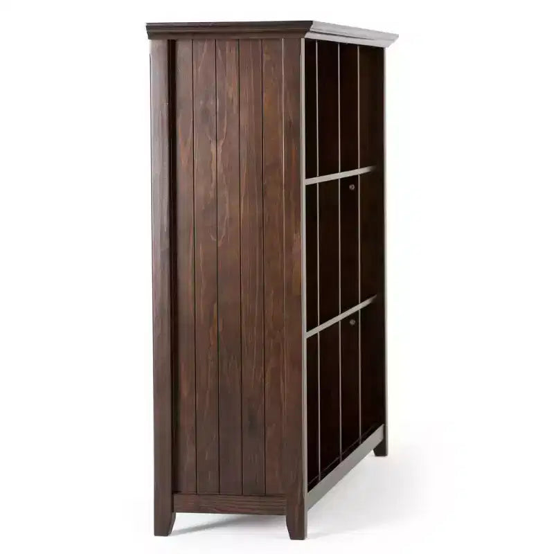 Bibliothèque en bois massif à 12 compartiments de grande capacité
