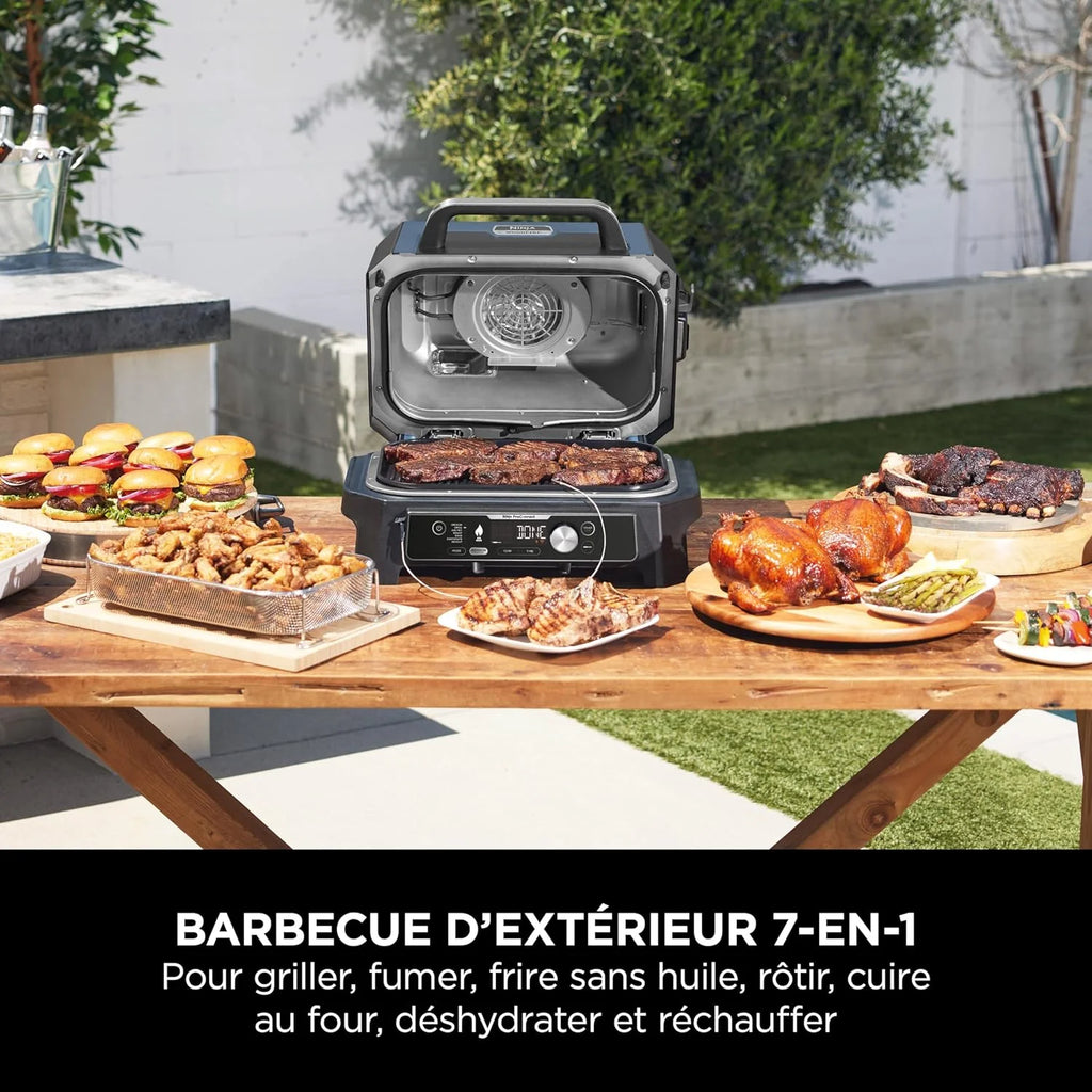 Woodfire Pro Connect XL Barbecue Électrique & Fumoir avec Contrôle d'Application, 7-en-1, OG901EUAMZ
