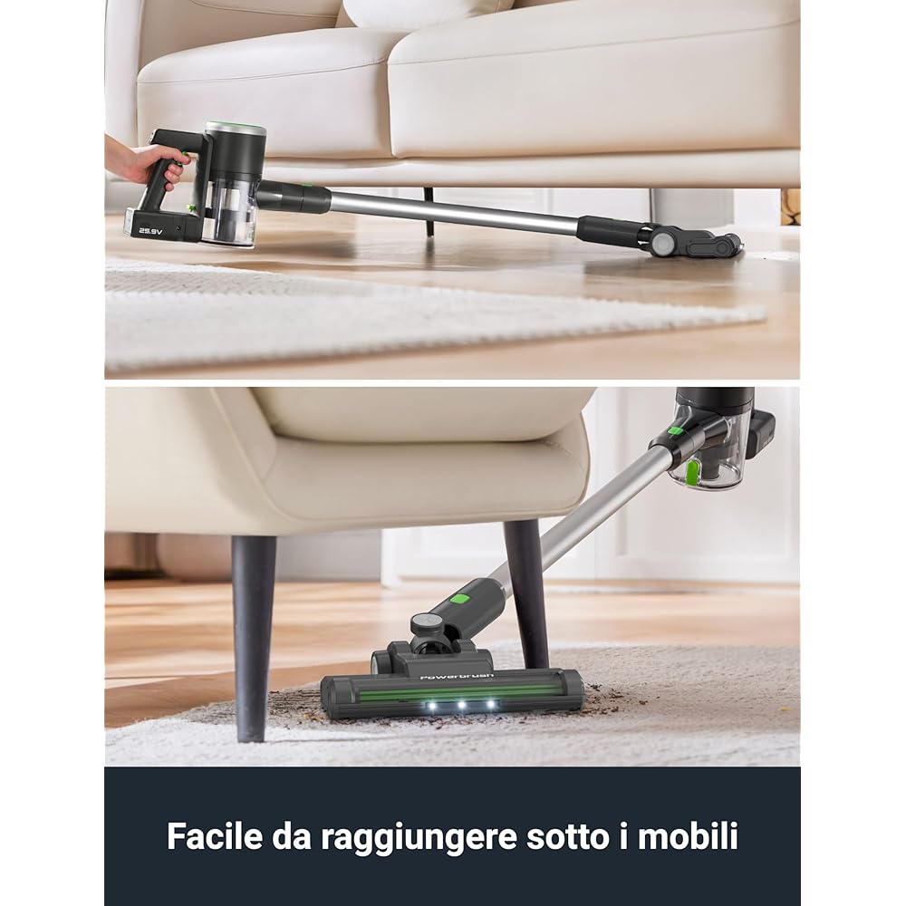 EUREKA NEC370 Aspirateur Balai sans Fil, Aspirateur sans Fil 300W, Aspiration de 90AW, Balai Aspirateur avec 2 Batteries Amovibles, Autonomie de 40x2 Min pour Sols Durs, Tapis et Poils d'animaux : Cuisine et Maison