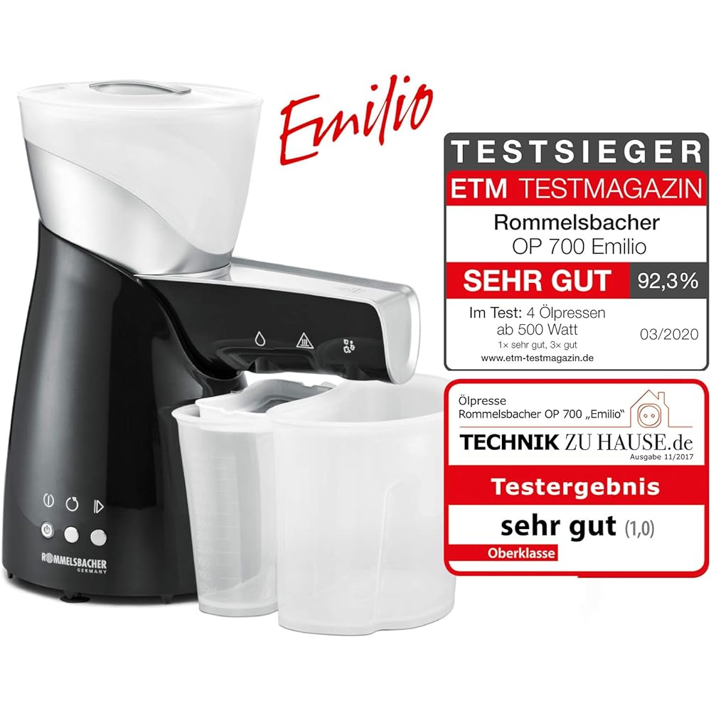 Rommelsbacher OP 700 Emilio Presse à huile électrique : Cuisine et Maison