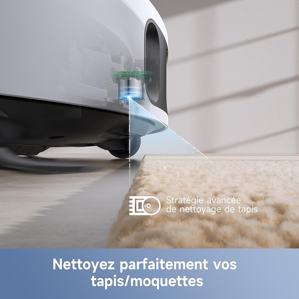 MOVA E30 Ultra Robot Aspirateur Laveur avec Vidage Automatique, Nettoyage Automatique des Serpillières, Technologie RoboSwing, Levage des Serpillières à 10,5 mm, Aspiration de 7 000 Pa : Cuisine et Maison