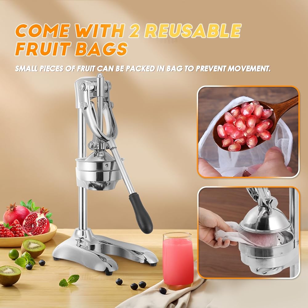 Moongiantgo Presse à Agrumes Manuelle Double Mode, Presse à Citron Professionnelle Avec Levier Facile, Presse à Main Ergonomique Pour Orange, Grenade, Citron Vert Et Pastèque : Cuisine et Maison