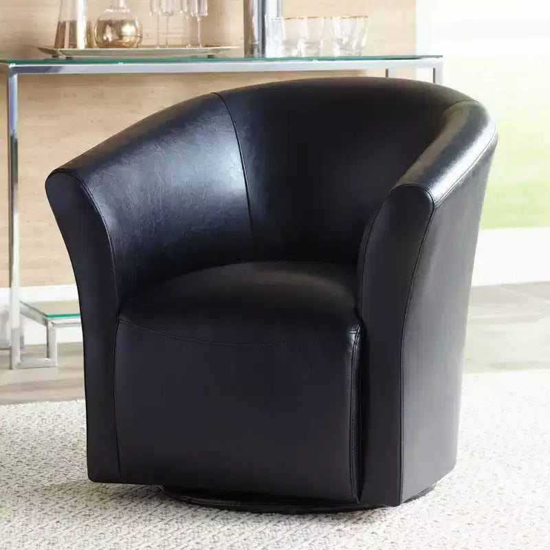 Elements Rocket 31 Wide Rivera Black Swivel Accent Club Chair