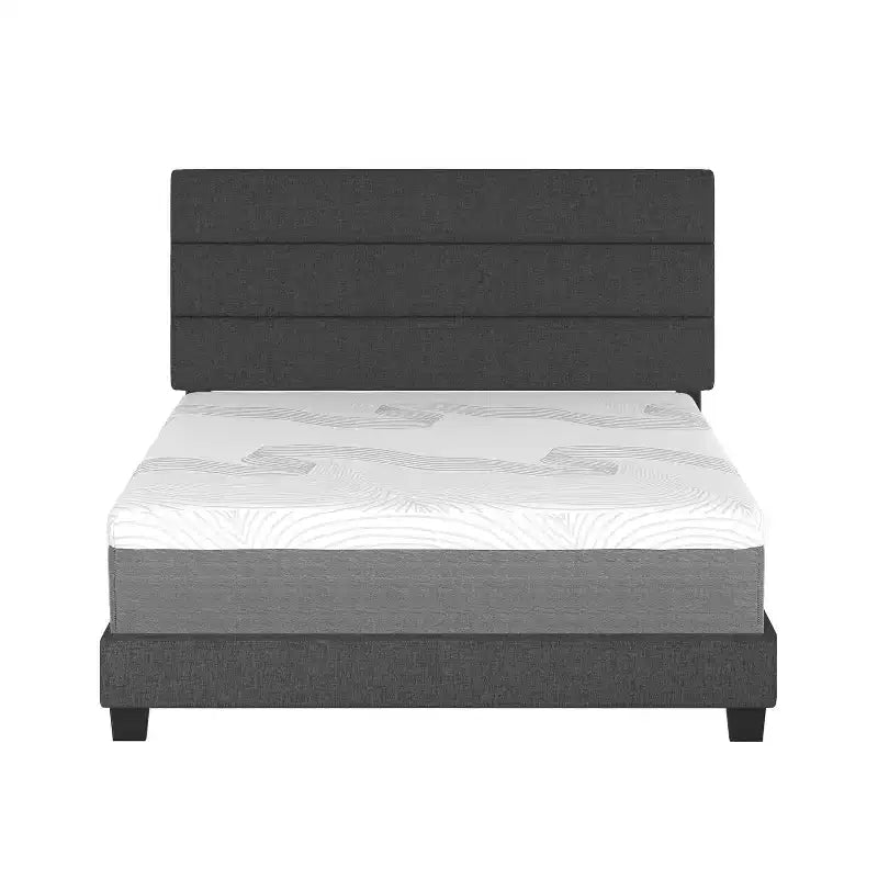 Marino Linen Channel Upholstered Platform Bed - Eco Dream