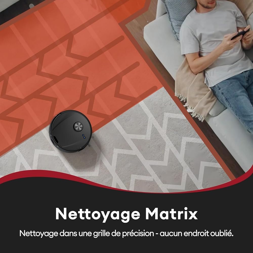 Ultenic T10 Lite Aspirateur Robot Laveur avec Station, 18000Pa Auto-Vidage, Navigation LiDAR, Cartographie Multi-étage, Connecté App-Alexa-Siri-IFTTT - Poils d’Animaux, Cheveux, Poussière et Moquette : Cuisine et Maison