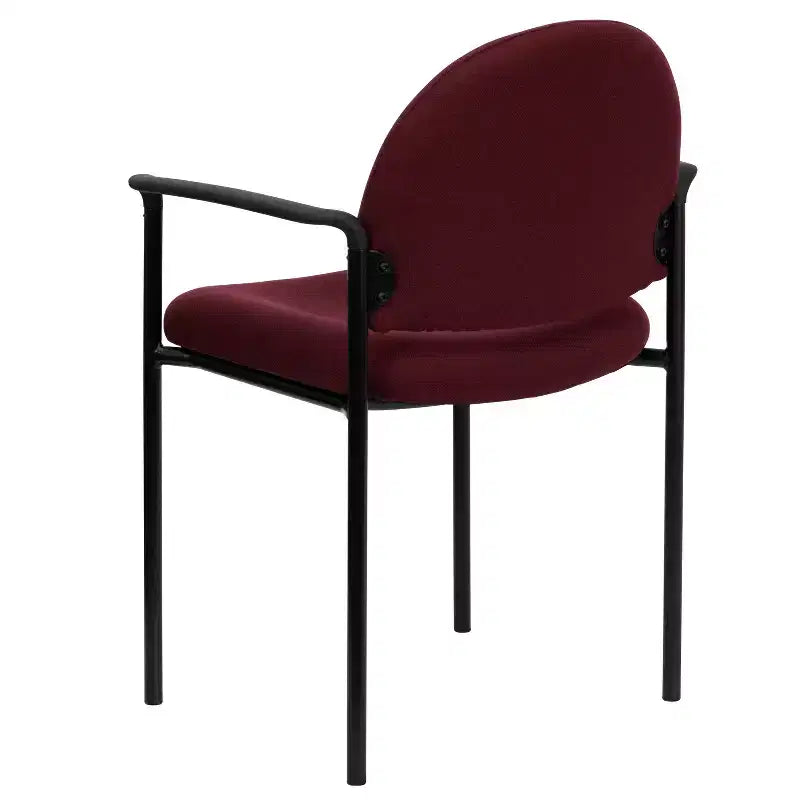 Flash Furniture Comfort Stackable Steel Side Reception Chair with Arms