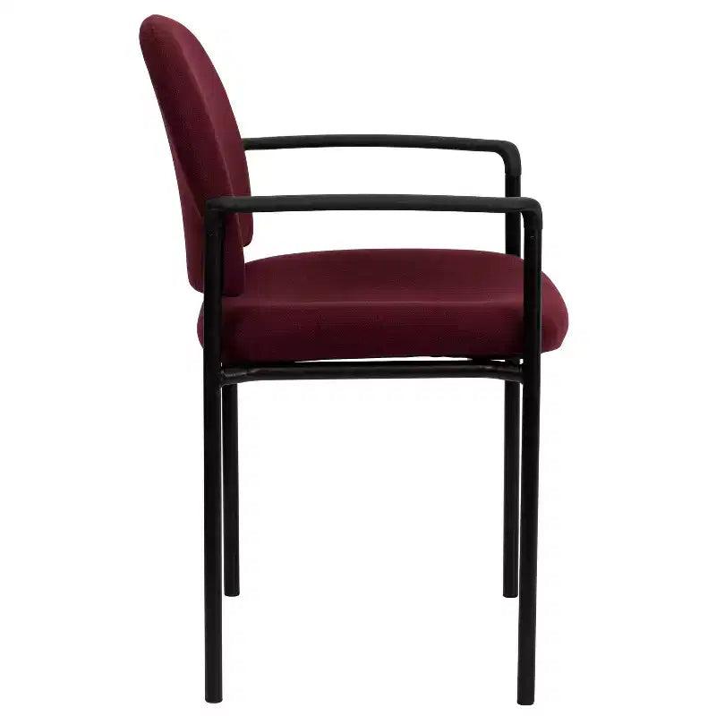 Flash Furniture Comfort Stackable Steel Side Reception Chair with Arms