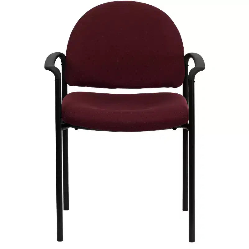 Flash Furniture Comfort Stackable Steel Side Reception Chair with Arms