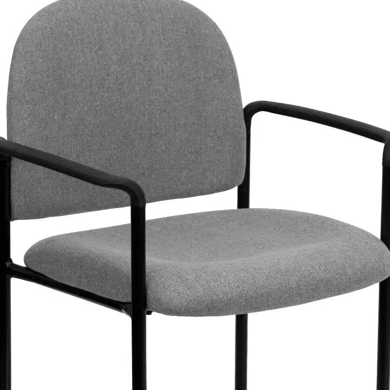 Flash Furniture Comfort Stackable Steel Side Reception Chair with Arms