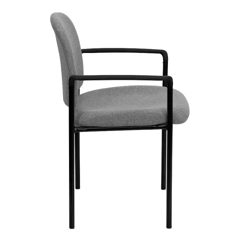 Flash Furniture Comfort Stackable Steel Side Reception Chair with Arms