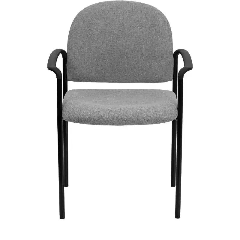 Flash Furniture Comfort Stackable Steel Side Reception Chair with Arms