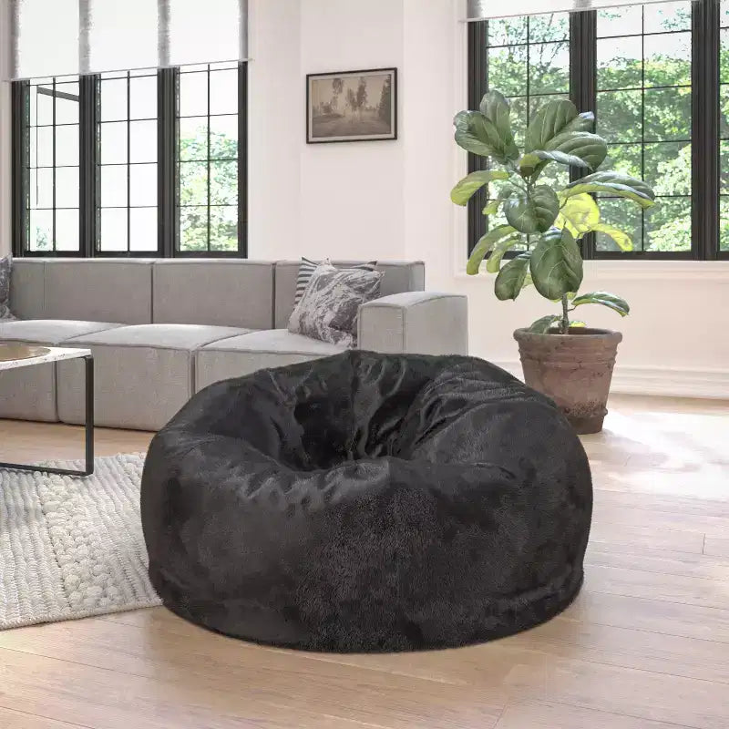 Emma and Oliver Oversized Bean Bag Chair for Kids and Adults