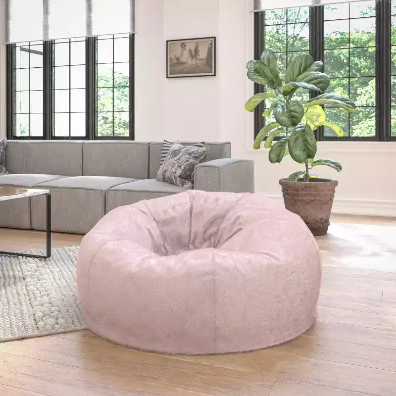 Emma and Oliver Oversized Bean Bag Chair for Kids and Adults