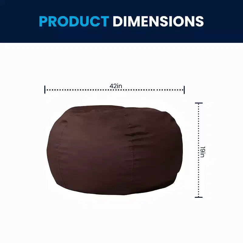 Emma and Oliver Oversized Bean Bag Chair for Kids and Adults