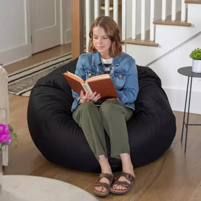 Emma and Oliver Oversized Bean Bag Chair for Kids and Adults