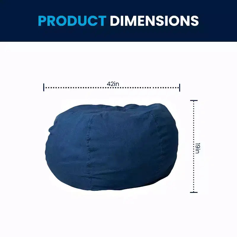 Emma and Oliver Oversized Bean Bag Chair for Kids and Adults
