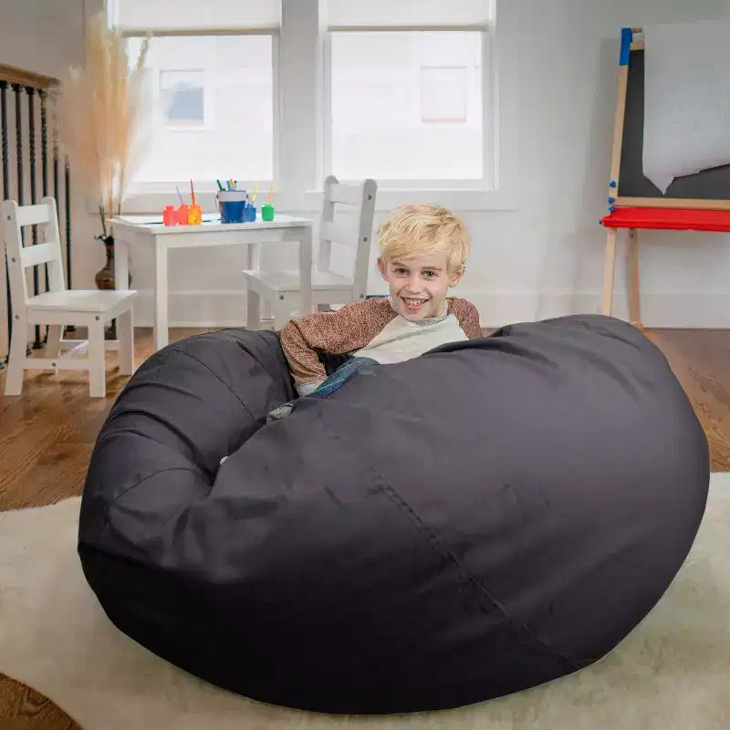 Emma and Oliver Oversized Bean Bag Chair for Kids and Adults