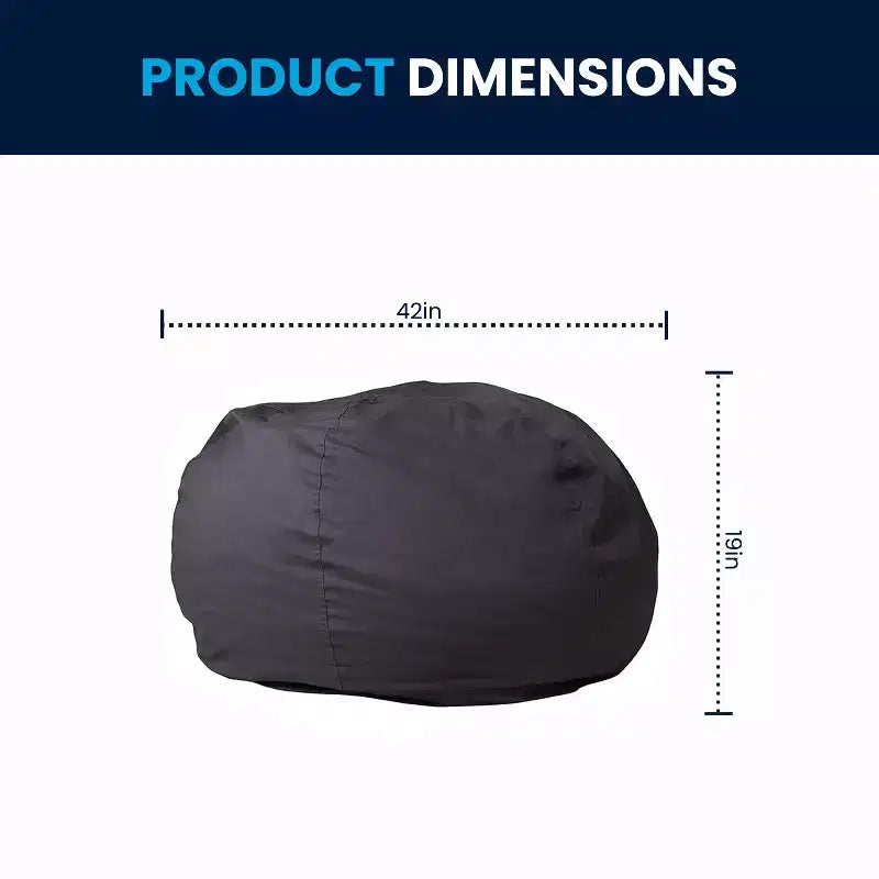 Emma and Oliver Oversized Bean Bag Chair for Kids and Adults