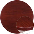 Emma and Oliver 48 Round High-Gloss Resin Table Top with 2 Thick Drop-Lip