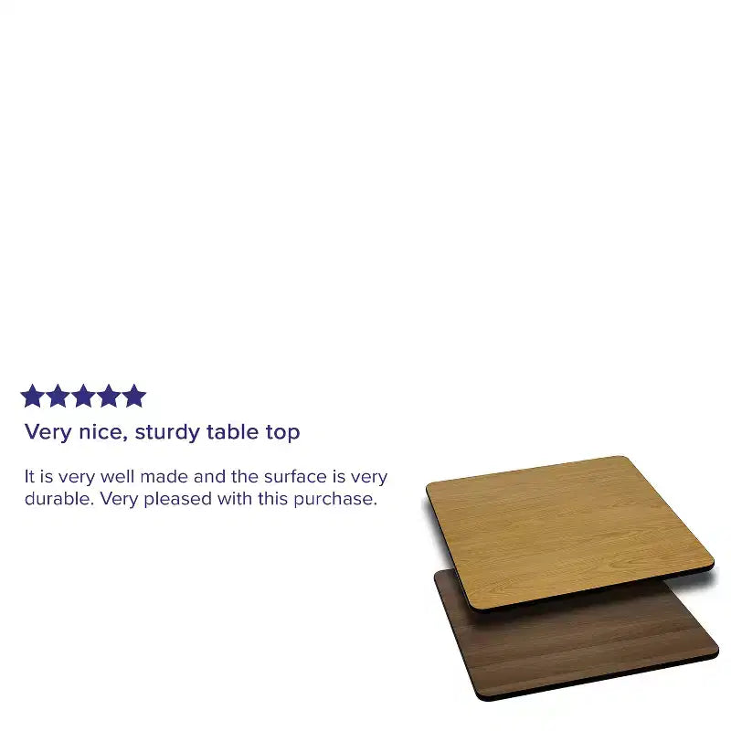 Emma and Oliver 24 Square Table Top with Reversible Laminate Top