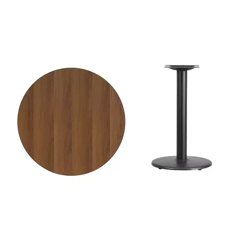 Emma and Oliver 30 Round Laminate Table Top with 18 Round Table Height Base