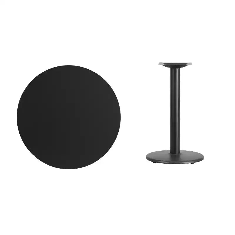 Emma and Oliver 30 Round Laminate Table Top with 18 Round Table Height Base