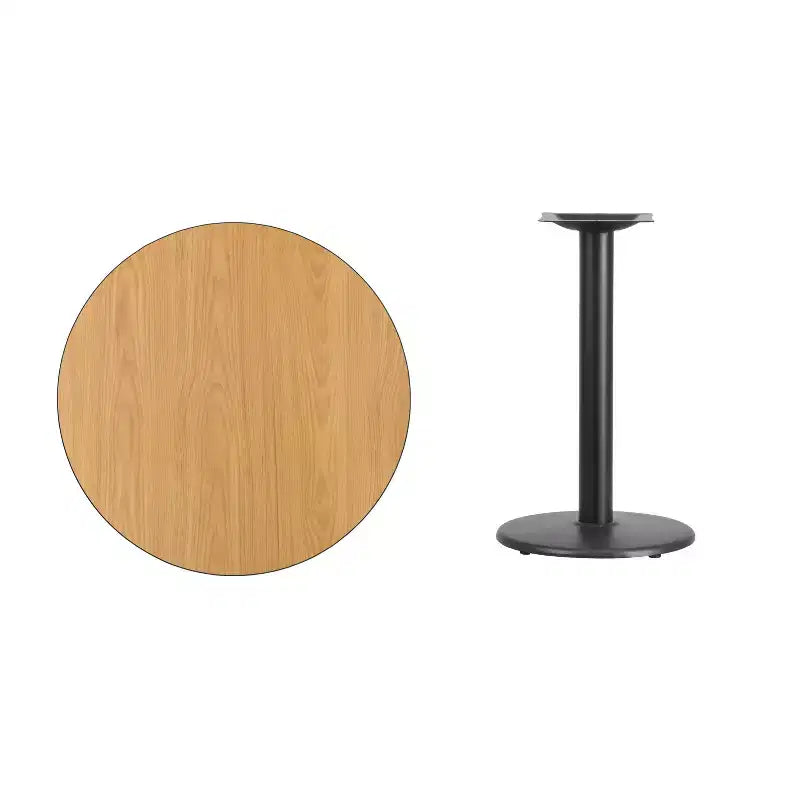 Emma and Oliver 30 Round Laminate Table Top with 18 Round Table Height Base