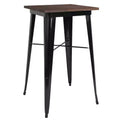 Emma and Oliver 23.75 Square Wood/Metal Indoor Bar Height Table