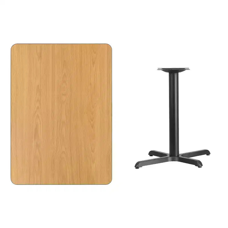 Emma and Oliver 30x42 Rectangular Laminate Table with 23.5x29.5 Table Height Base
