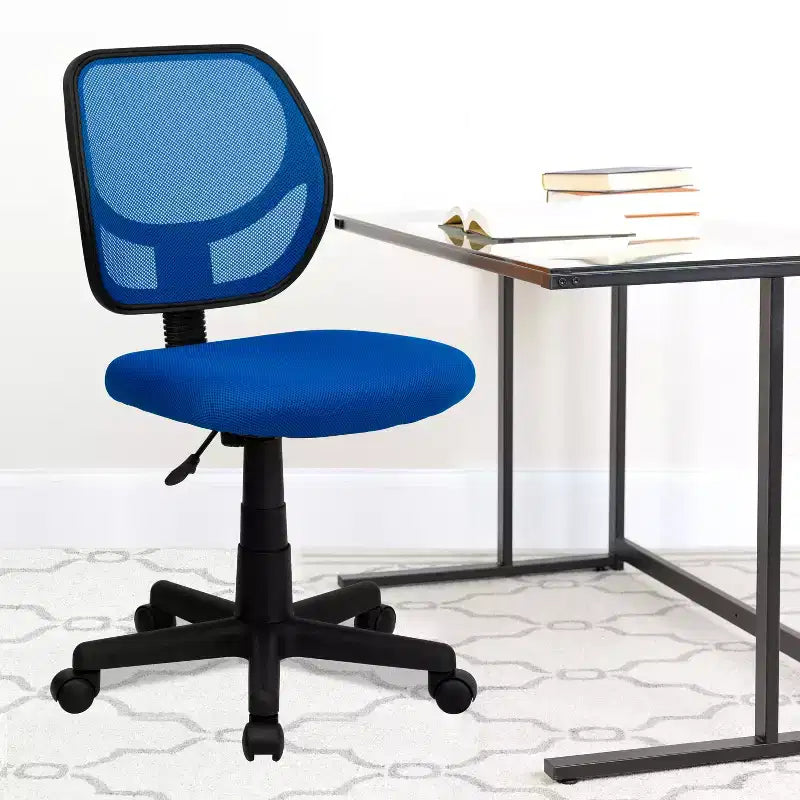 Emma and Oliver Mid-Back Mesh Swivel Task Office Chair with Curved Square Back