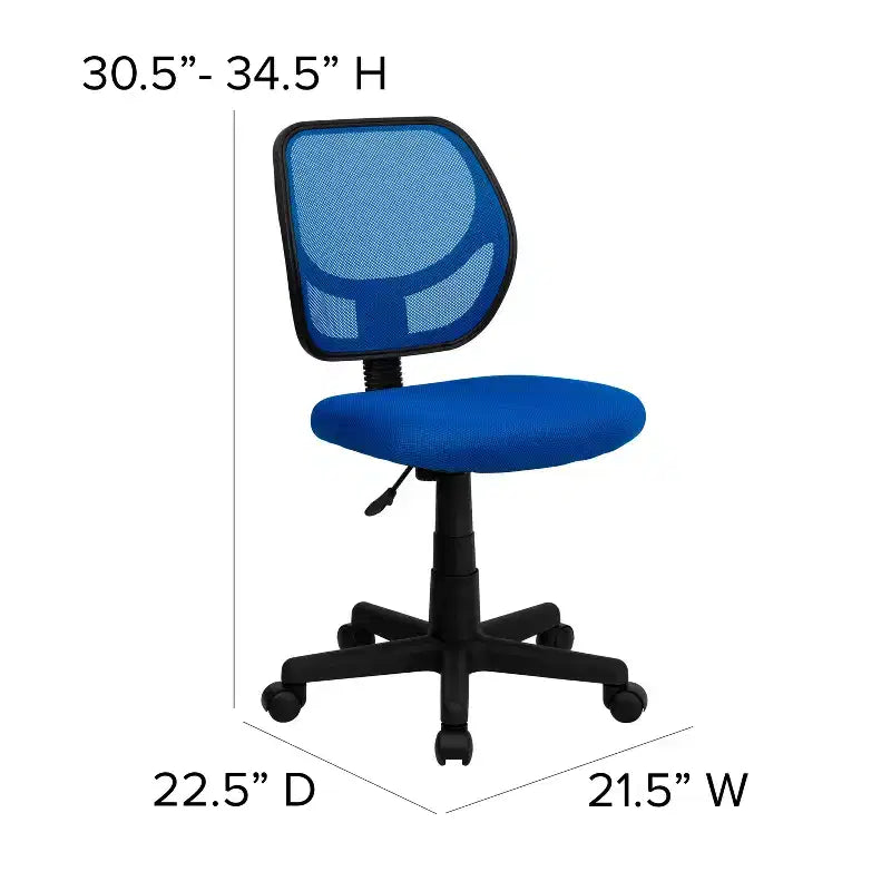 Emma and Oliver Mid-Back Mesh Swivel Task Office Chair with Curved Square Back