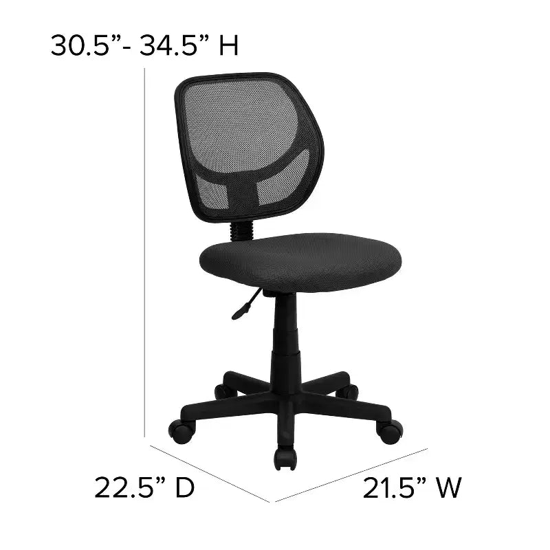 Emma and Oliver Mid-Back Mesh Swivel Task Office Chair with Curved Square Back