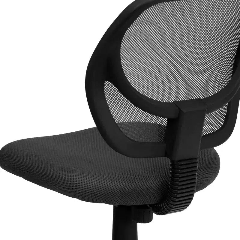 Emma and Oliver Mid-Back Mesh Swivel Task Office Chair with Curved Square Back