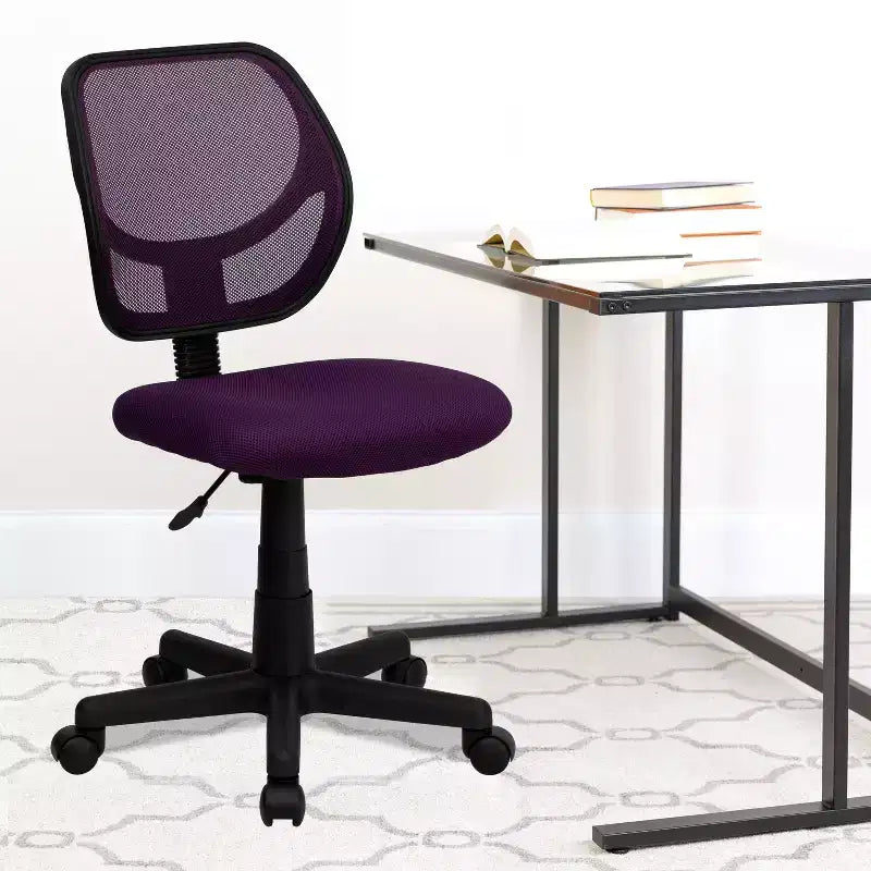 Emma and Oliver Mid-Back Mesh Swivel Task Office Chair with Curved Square Back