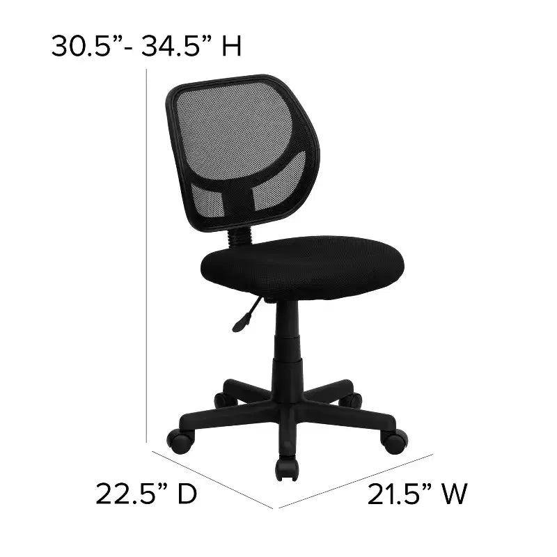 Emma and Oliver Mid-Back Mesh Swivel Task Office Chair with Curved Square Back
