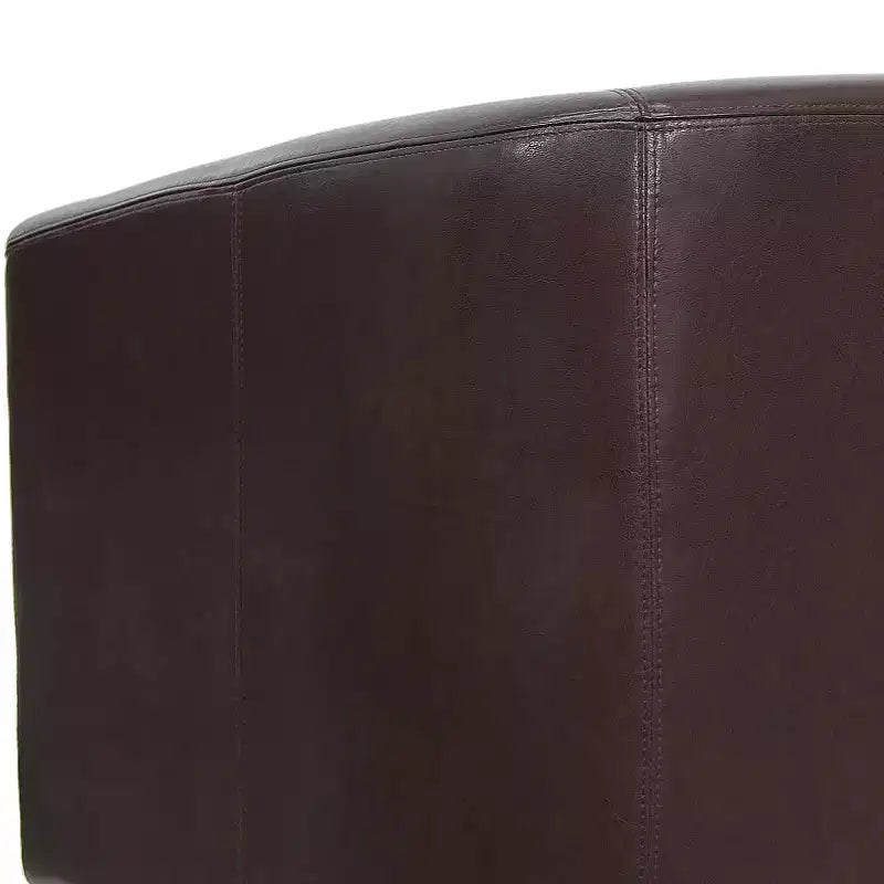 Emma and Oliver Leather Lounge Chair with Sloping Arms