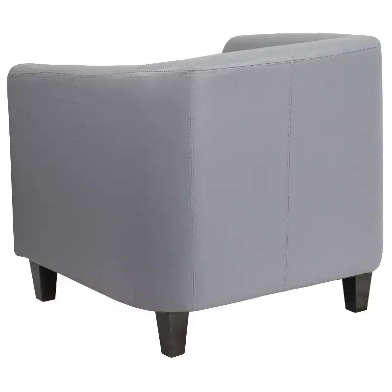 Emma and Oliver Leather Lounge Chair with Sloping Arms