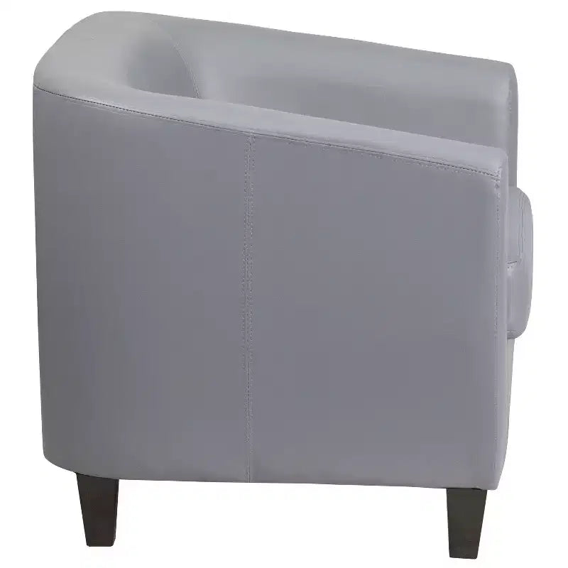 Emma and Oliver Leather Lounge Chair with Sloping Arms