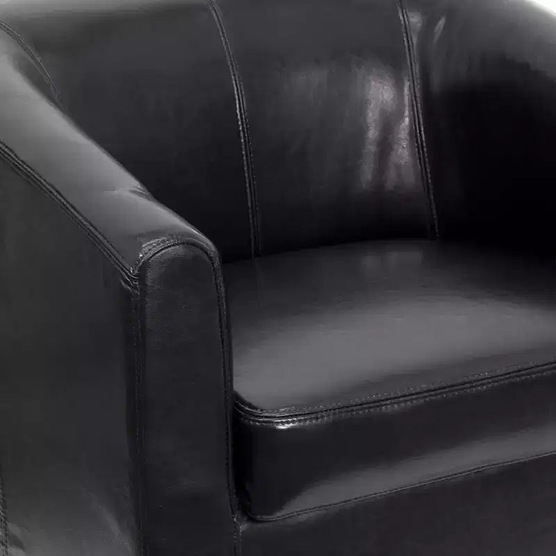 Emma and Oliver Leather Lounge Chair with Sloping Arms