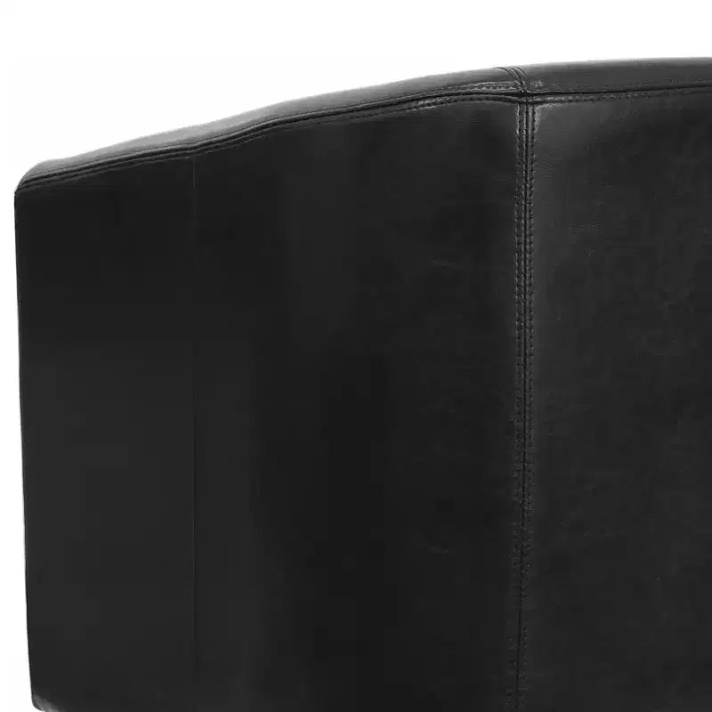 Emma and Oliver Leather Lounge Chair with Sloping Arms