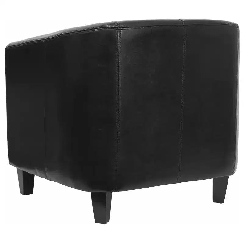 Emma and Oliver Leather Lounge Chair with Sloping Arms