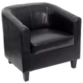 Emma and Oliver Leather Lounge Chair with Sloping Arms
