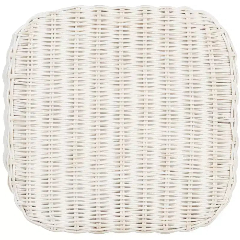 Percy Wicker Bar Stool - WIK6501A - Distressed White - Safavieh