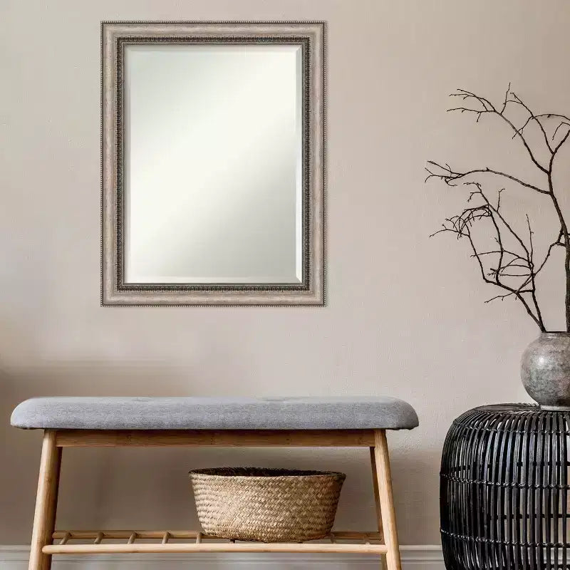 Lyla Ornate Framed Bathroom Vanity Wall Mirror Silver - Amanti Art