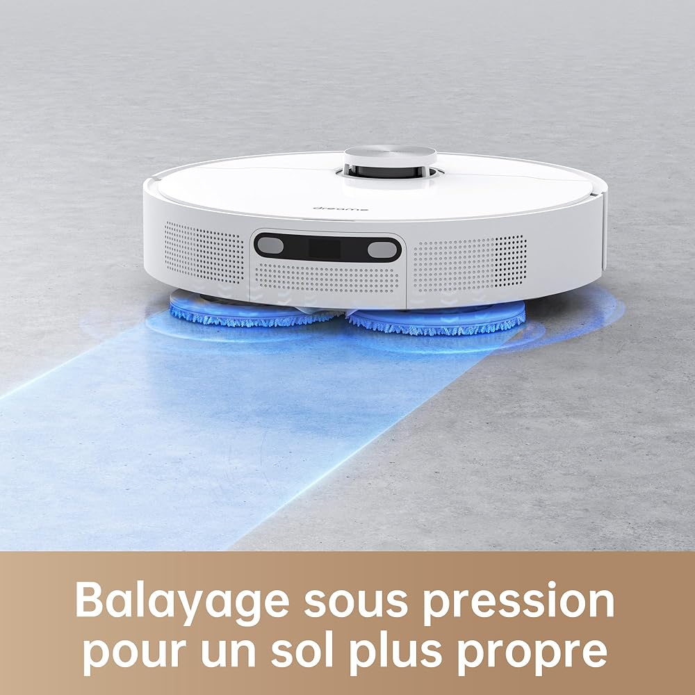 dreame L10 Prime Robot Aspirateur Laveur avec Ascenseur de Serpillière de 7mm, Nettoyage Automatique, Navigation LDS, Cartographie 3D, 4000Pa d'Aspiration, WiFi/APP/Alexa pour Poils Animaux, Tapis : Cuisine et Maison
