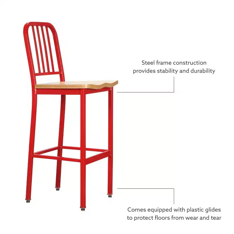 Set of 2 Frazier Metal Barstools - Linon