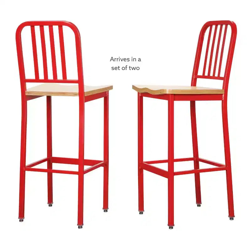 Set of 2 Frazier Metal Barstools - Linon