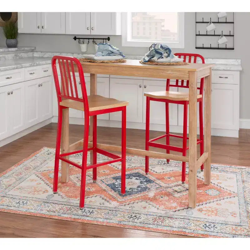Set of 2 Frazier Metal Barstools - Linon