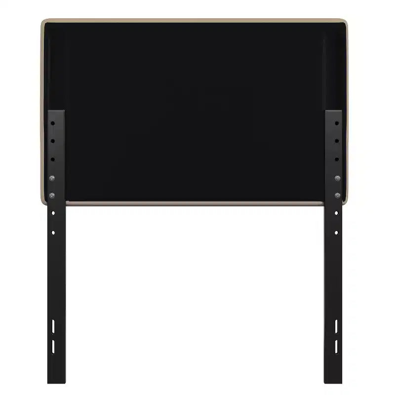 Emma and Oliver Modern Upholstered Headboard with Horizontal Line Stitching and Adjustable Height Rails