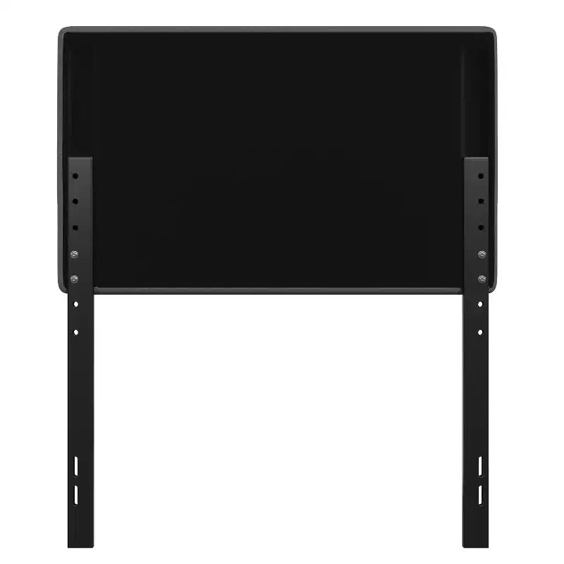 Emma and Oliver Modern Upholstered Headboard with Horizontal Line Stitching and Adjustable Height Rails